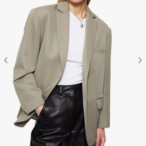 Anine Bing Quinn Blazer in Green Khaki